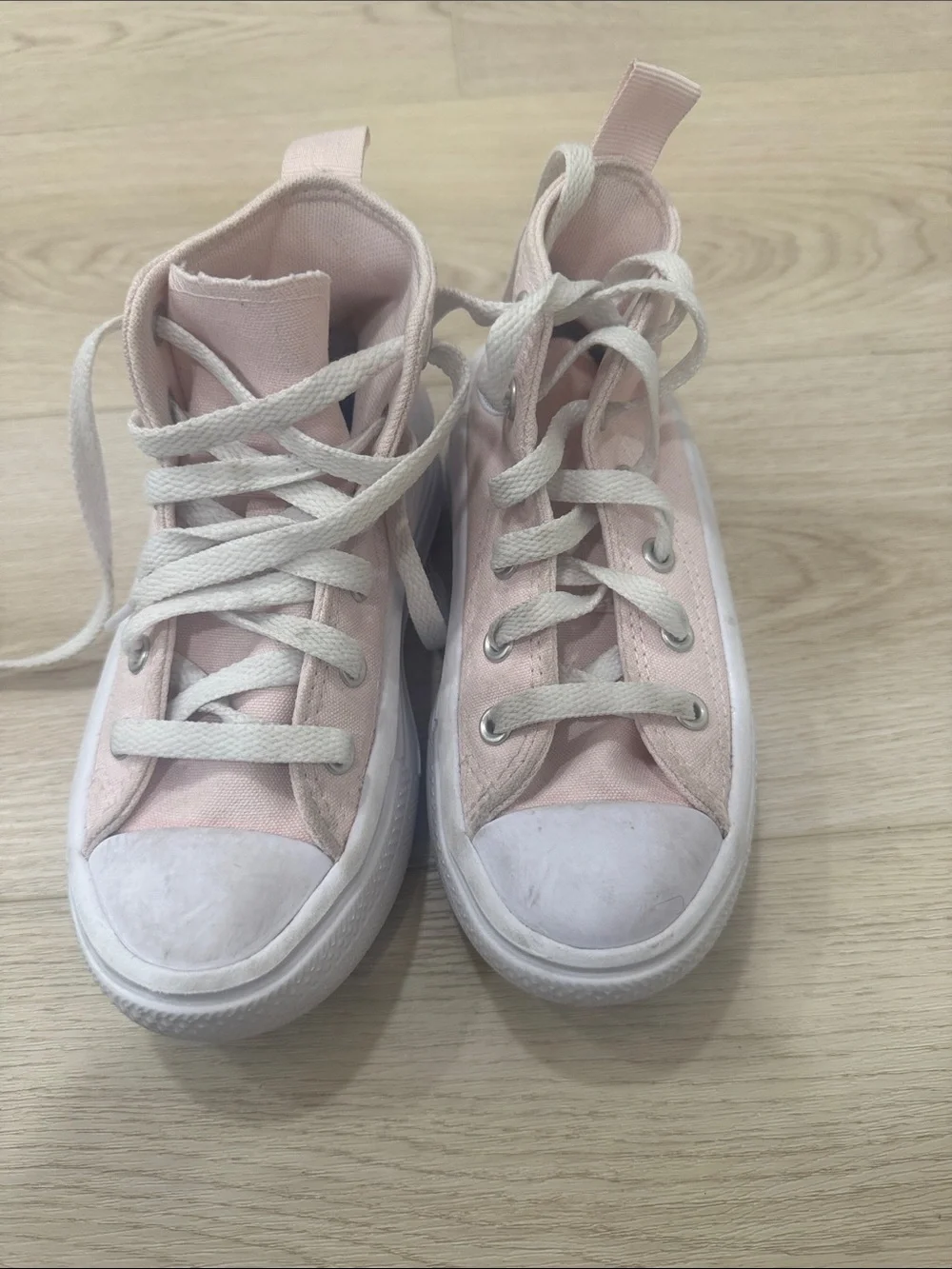 Converse Kids Pink High-Top Platform All Star Sneakers